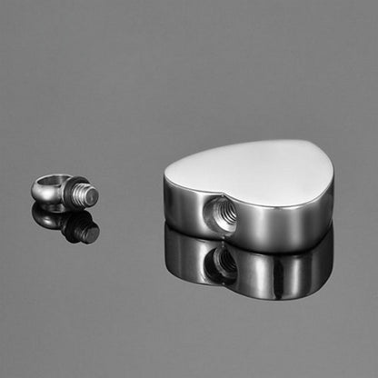 Heart-shaped wing urn cremation jewelry pendant in silver with screw closure for ashes