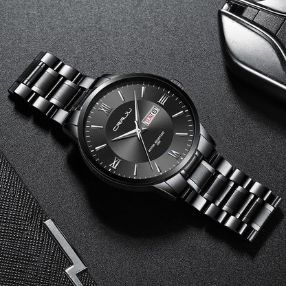 Sheila Merchandise men's casual business watch in black stainless steel high-quality business watch