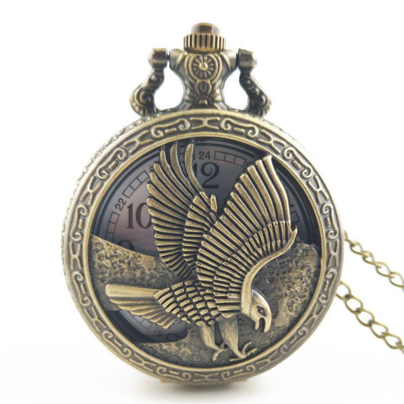 Elegant Vintage Pocket Watch – Retro Bird & Arrow Design Gift Idea"