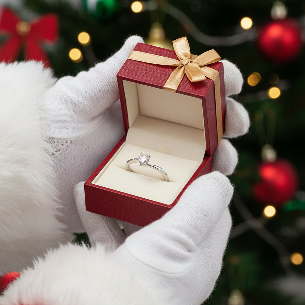 Sterling Silver Zircon Ring.