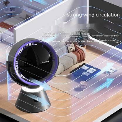 Sheila Merchandise mini turbine fan for office desk with strong wind circulation and modern design