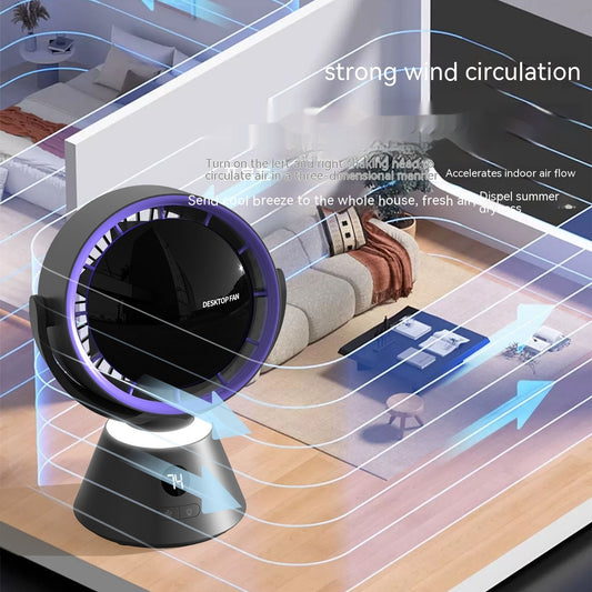 Sheila Merchandise mini turbine fan for office desk with strong wind circulation and modern design