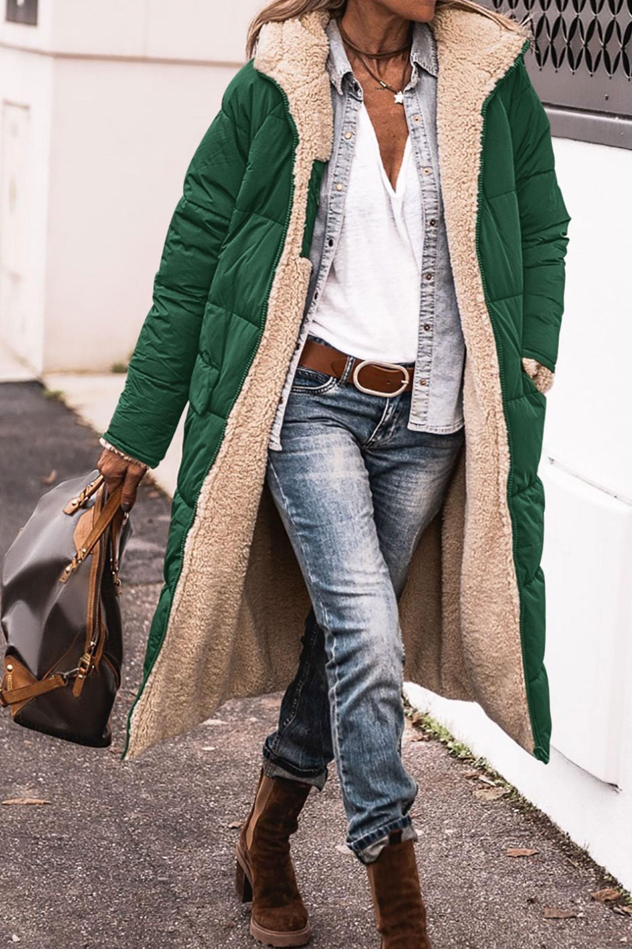 Women's Hooded Double-Sided Long Coat