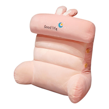 Plush Bedside Backrest Pillow – Soft Upholstered Support for Couch or Bed