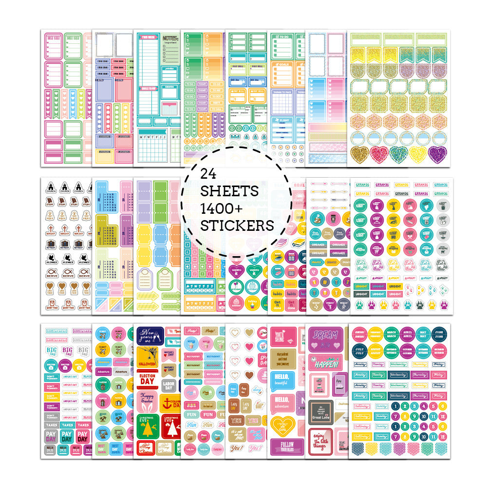 Planner Stickers Set Seasonal Monthly  Pack 24 Sheets