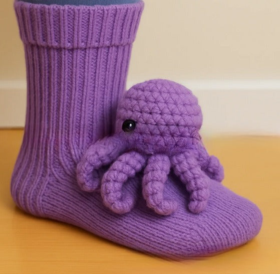 Plush Crochet Animal Cute Animal Socks