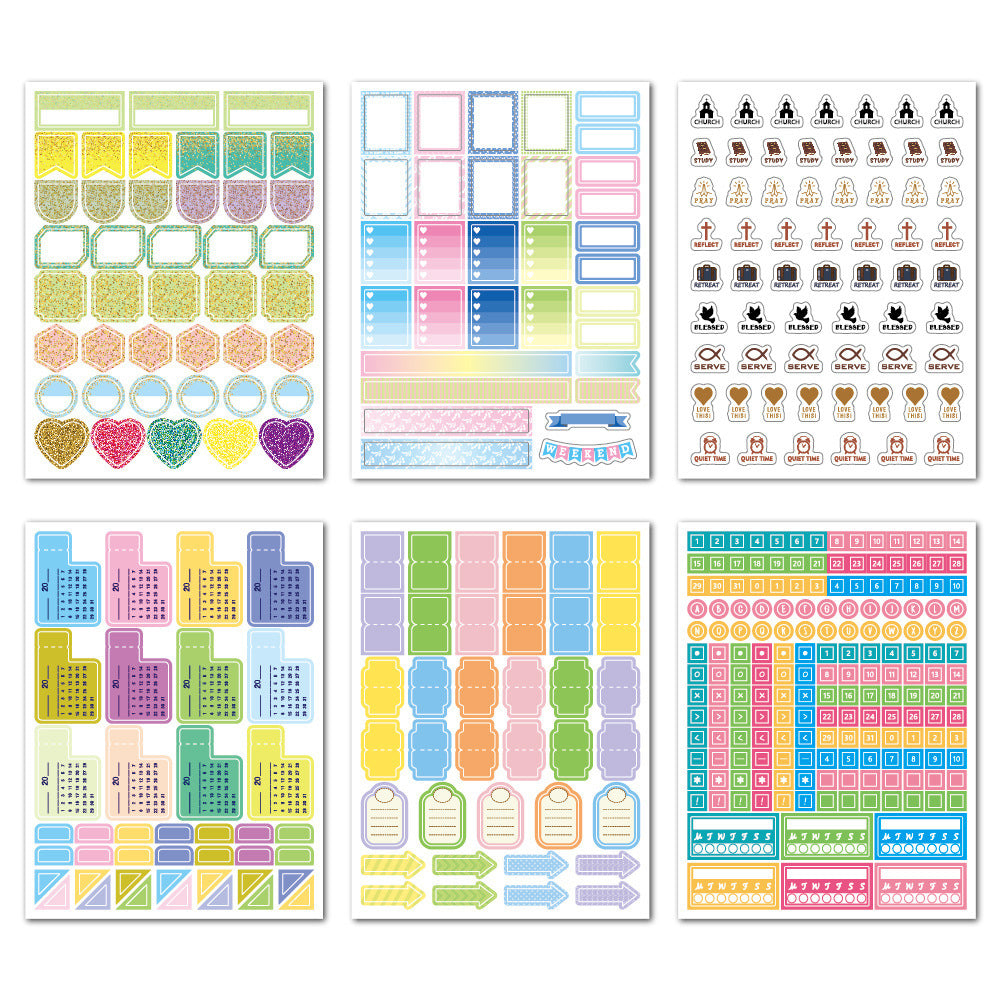 Planner Stickers Set Seasonal Monthly  Pack 24 Sheets