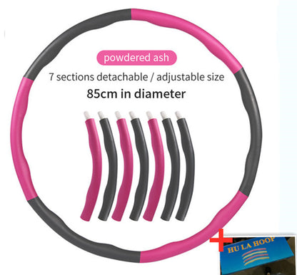 Sheila Merchandise exercise hoop for weight loss in pink and black with seven detachable adjustable sections