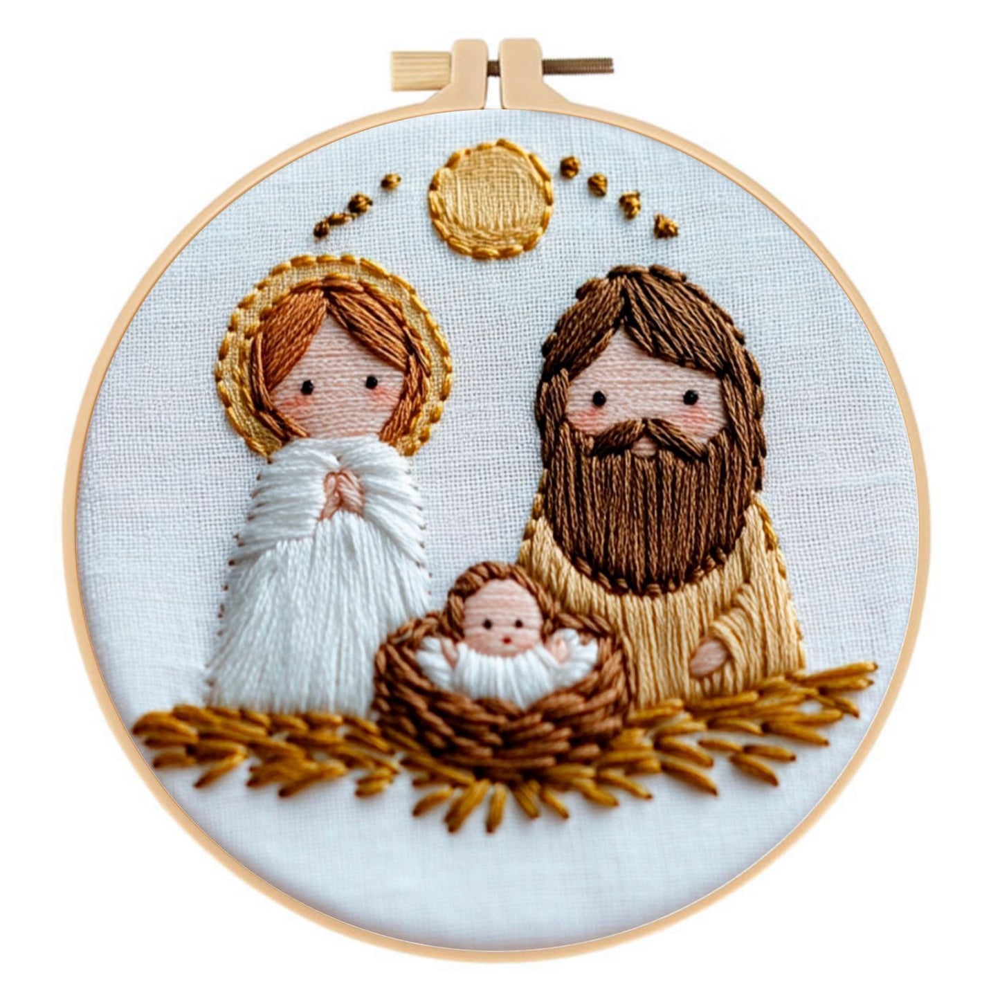 Vintage Embroidery DIY Material Jesus Handmade Cross