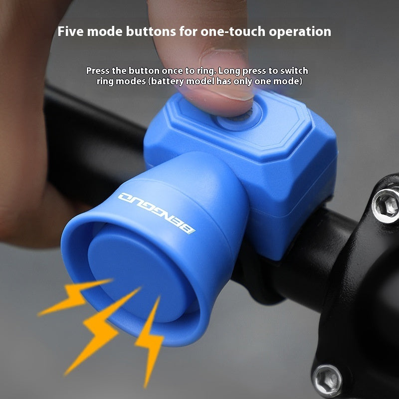 Bicycle Electric Safety Horn – Easy-Mount Cycling Alarm Bell