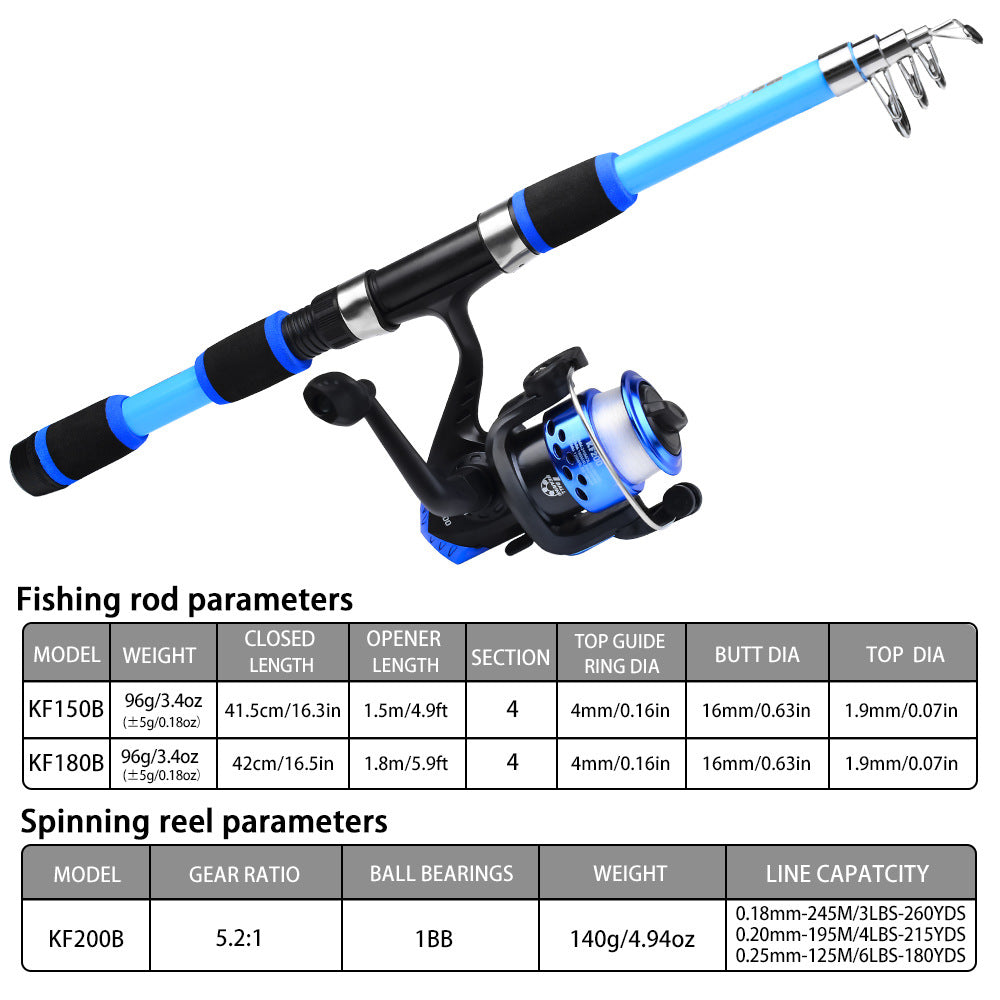 Tossing Casting Rods Fishing Wheel Fishing Rod Combination