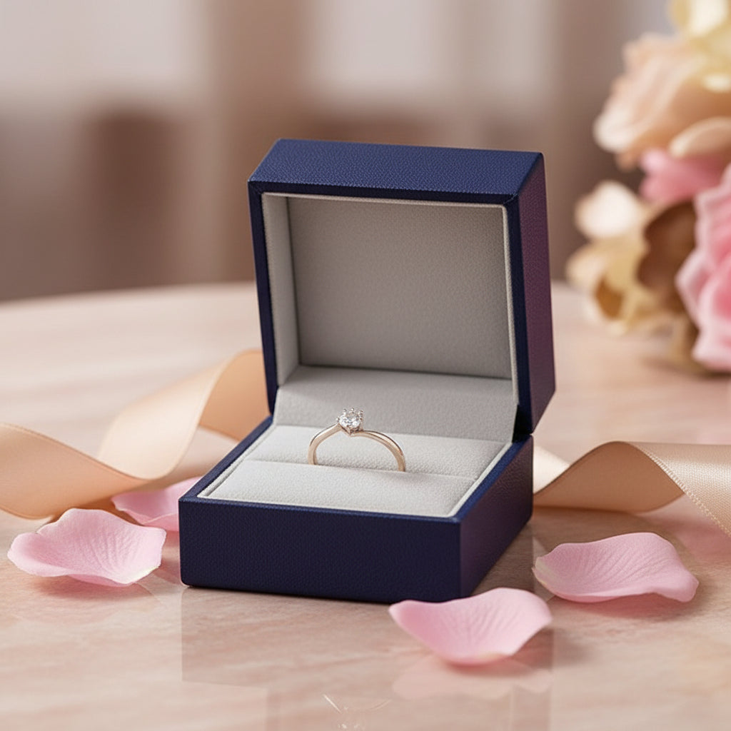 Sterling Silver Zircon Ring.