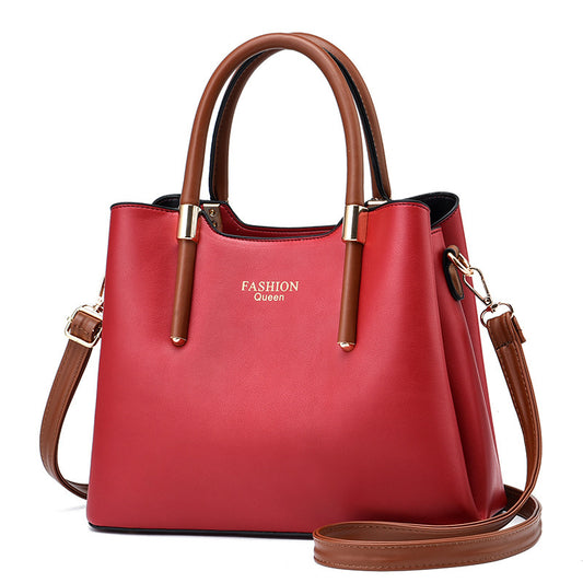 Stylish red handbag with long strap by Sheila Merchandise popular big bags collection