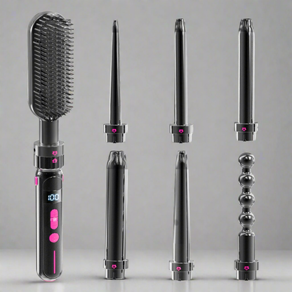 Sheila Merchandise fashionable hair styling accessory with interchangeable curling attachments