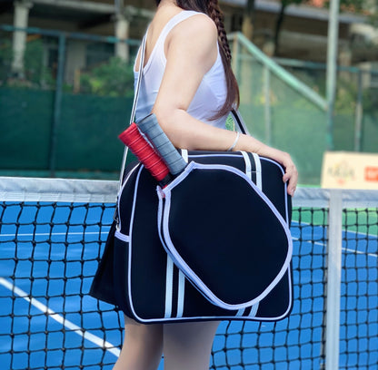 Striped outdoor neoprene travel portable fashionable tennis equipment bag by Sheila Merchandise