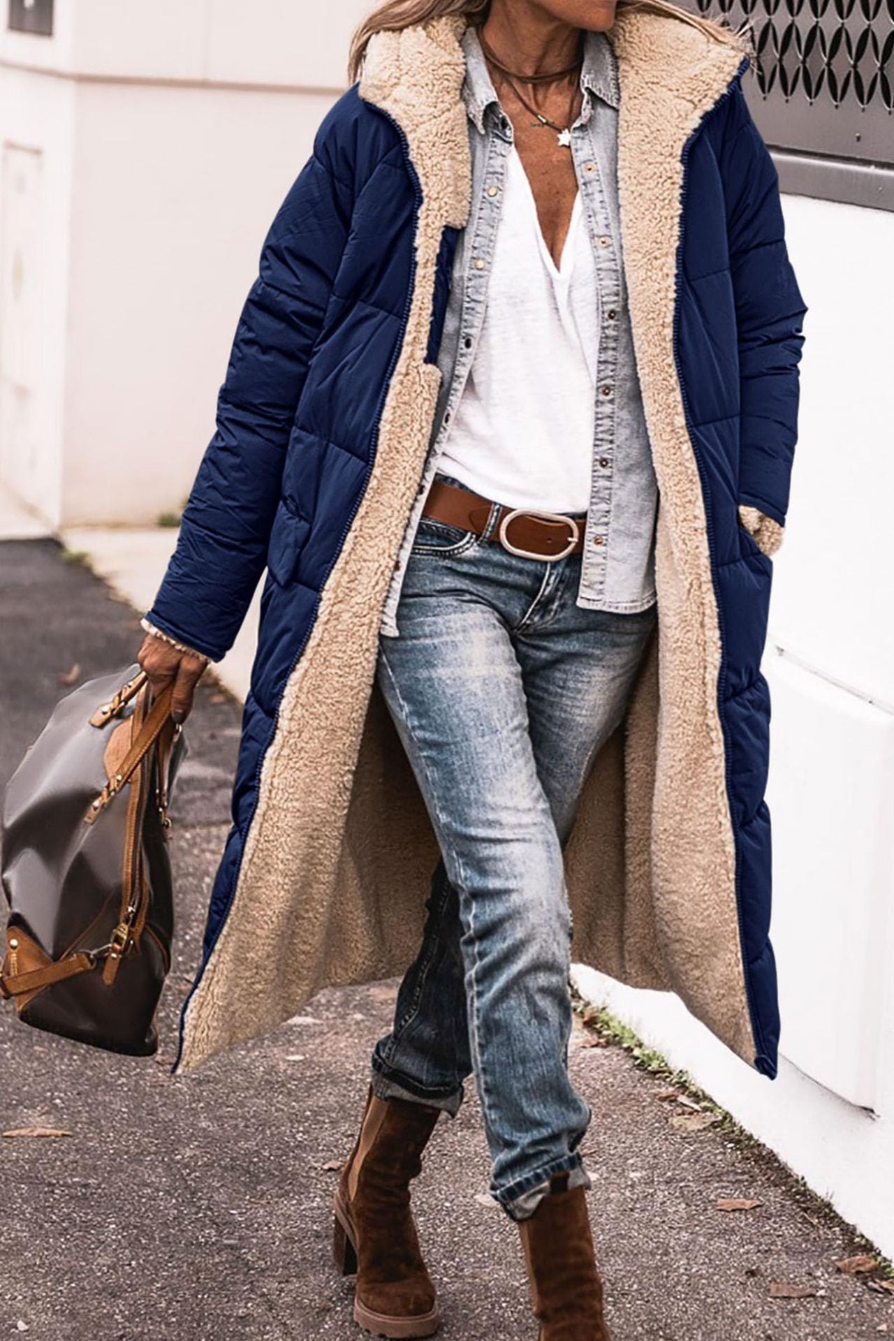 Women's Hooded Double-Sided Long Coat
