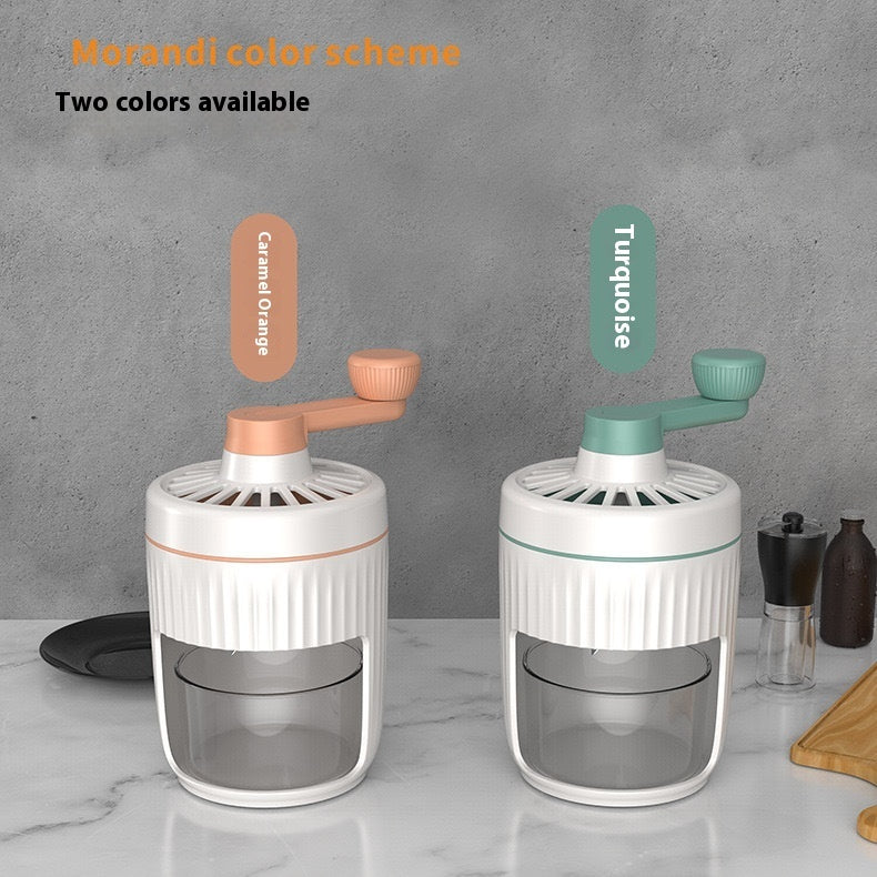 Sheila Merchandise mini slush machine for home in Morandi color scheme with caramel orange and turquoise options