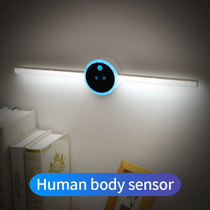 Motion sensor cabinet lighting with human body sensor for automatic illumination and timing features