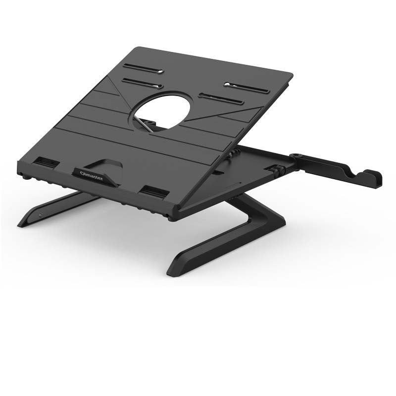 Portable laptop stand aluminum with adjustable height for ergonomic use and better airflow