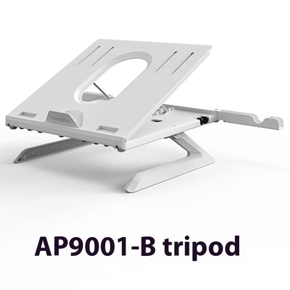 Portable laptop stand aluminum with adjustable height and sturdy design for comfortable use