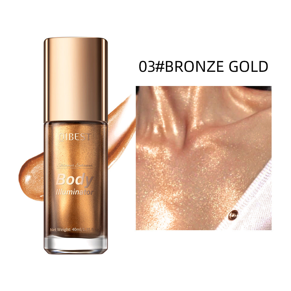 Bronze gold 03 illuminating body highlighter with shimmering glow on skin by Sheila Merchandise