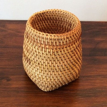 Sheila Merchandise woven storage box in natural tones serving as a home office storage solution