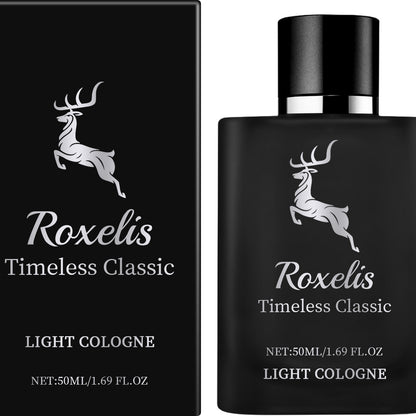Roxelus Timeless Classic Light Cologne for Men with a Fresh Scent Cologne for Men in a sleek black bottle