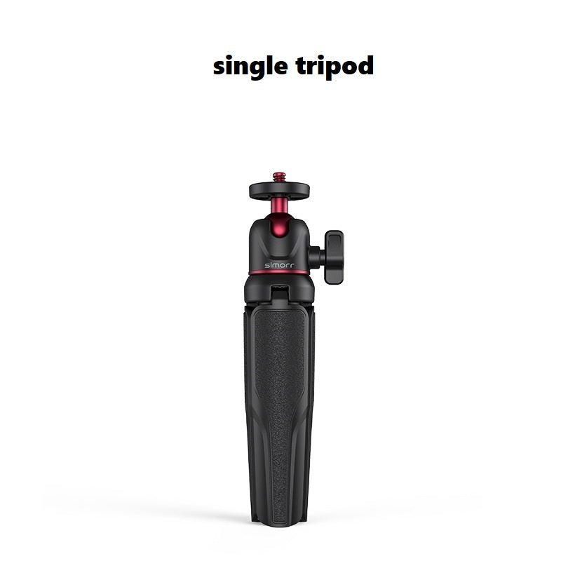 Portable desktop extension single tripod for mobile phone tripod for vlogging in black and red color