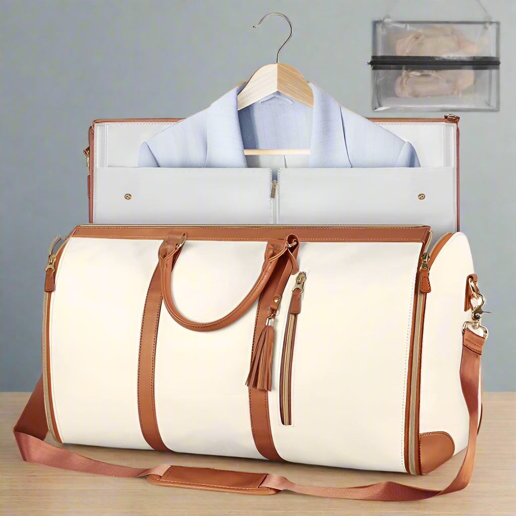 Stylish travel bag by Sheila Merchandise with dual handles and matching accessories for easy organization