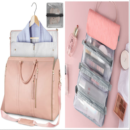 Sheila Merchandise stylish travel bag in soft pink with ample space for clothes and toiletries