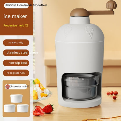 Manual ice crusher summer snow cone machine made of stainless steel and ABS with non slip base