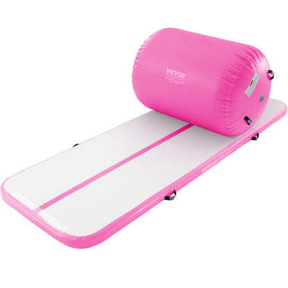 Sheila Merchandise inflatable gymnastics air mat set in pink and white for safe practice