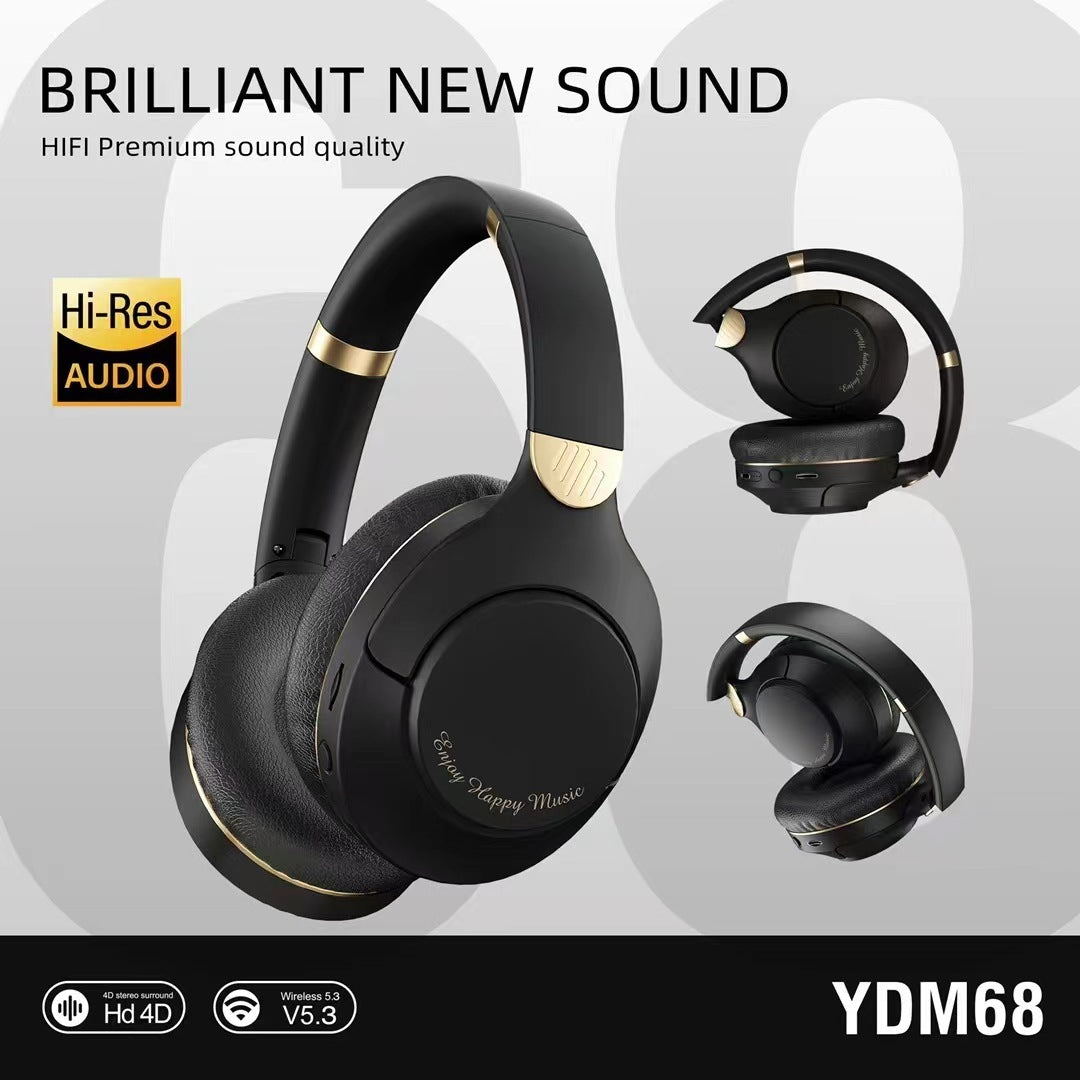 Sheila Merchandise wireless sports headphones black with gold accents Hi-Fi premium sound and Bluetooth 5.3