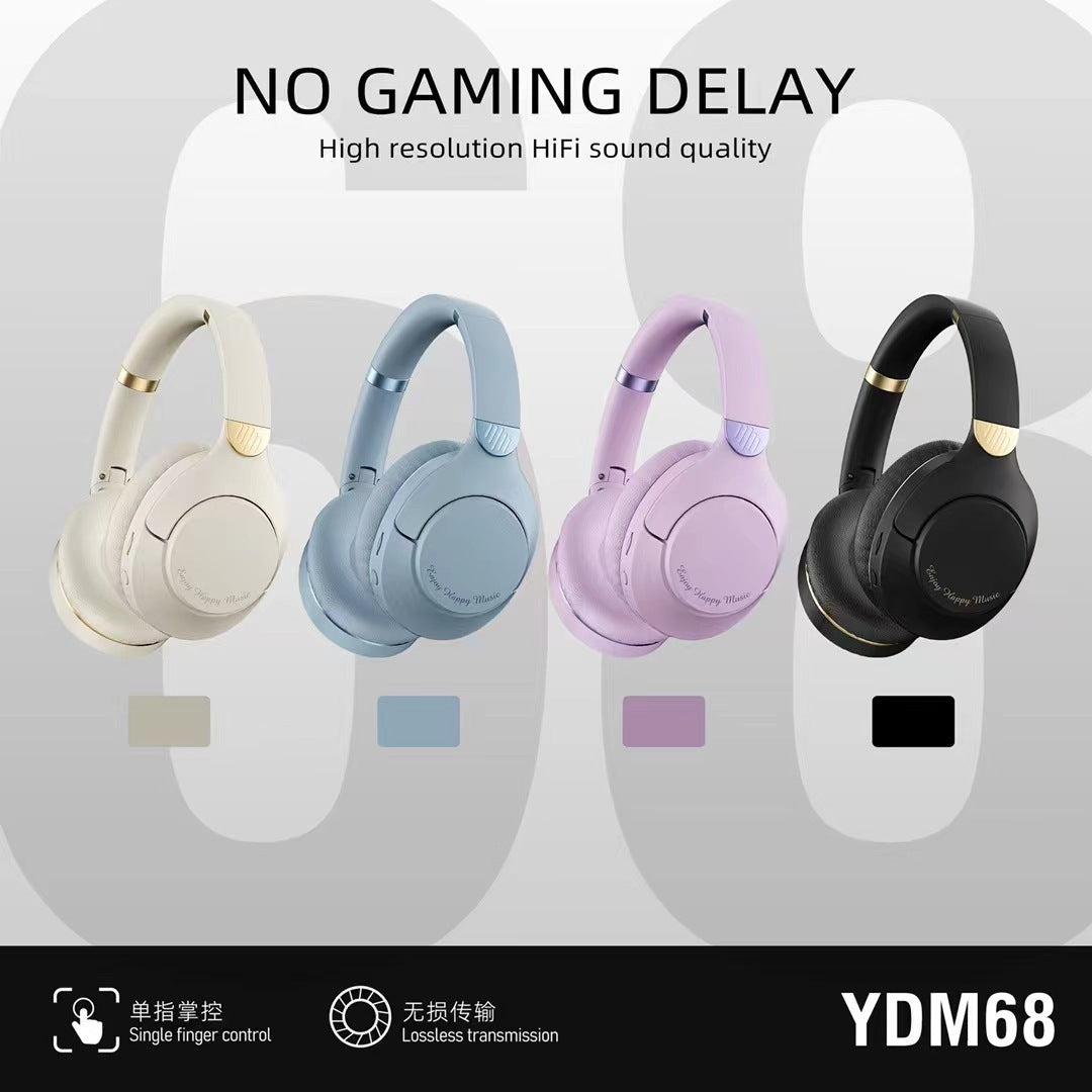 Wireless sports headphones by Sheila Merchandise in beige blue purple and black with high resolution HiFi sound quality